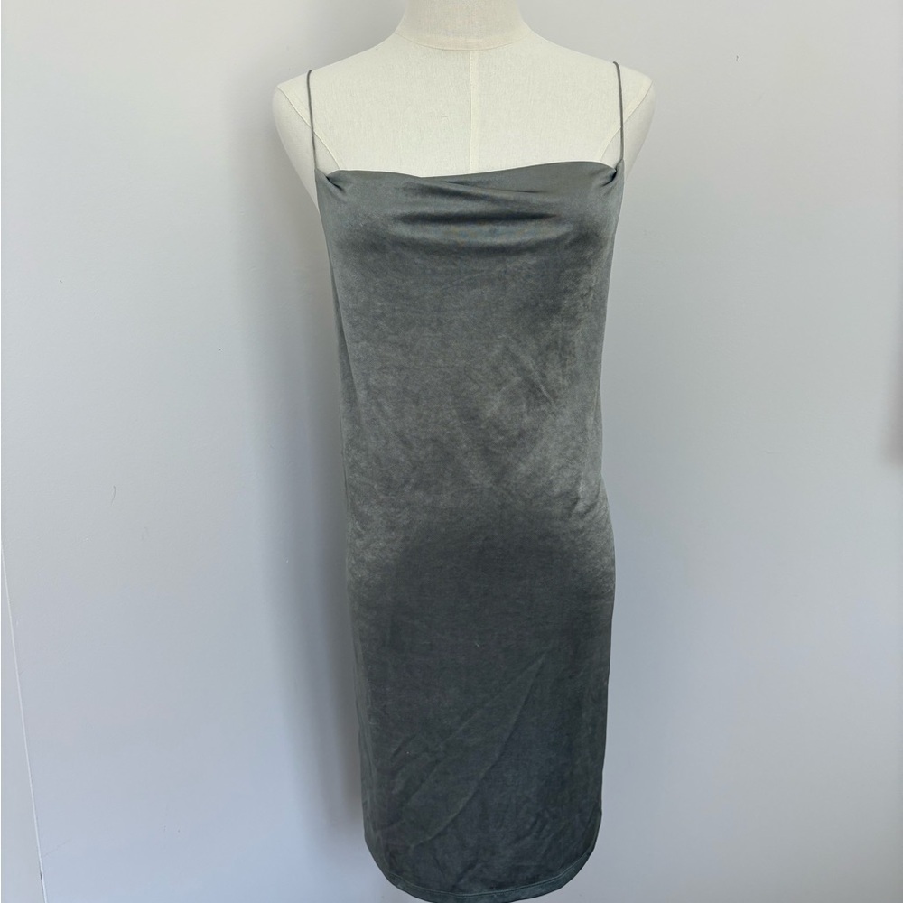 Zara Elegant Green Slip Mini Dress